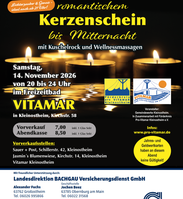 Kerzenschwimmen im Vitamar